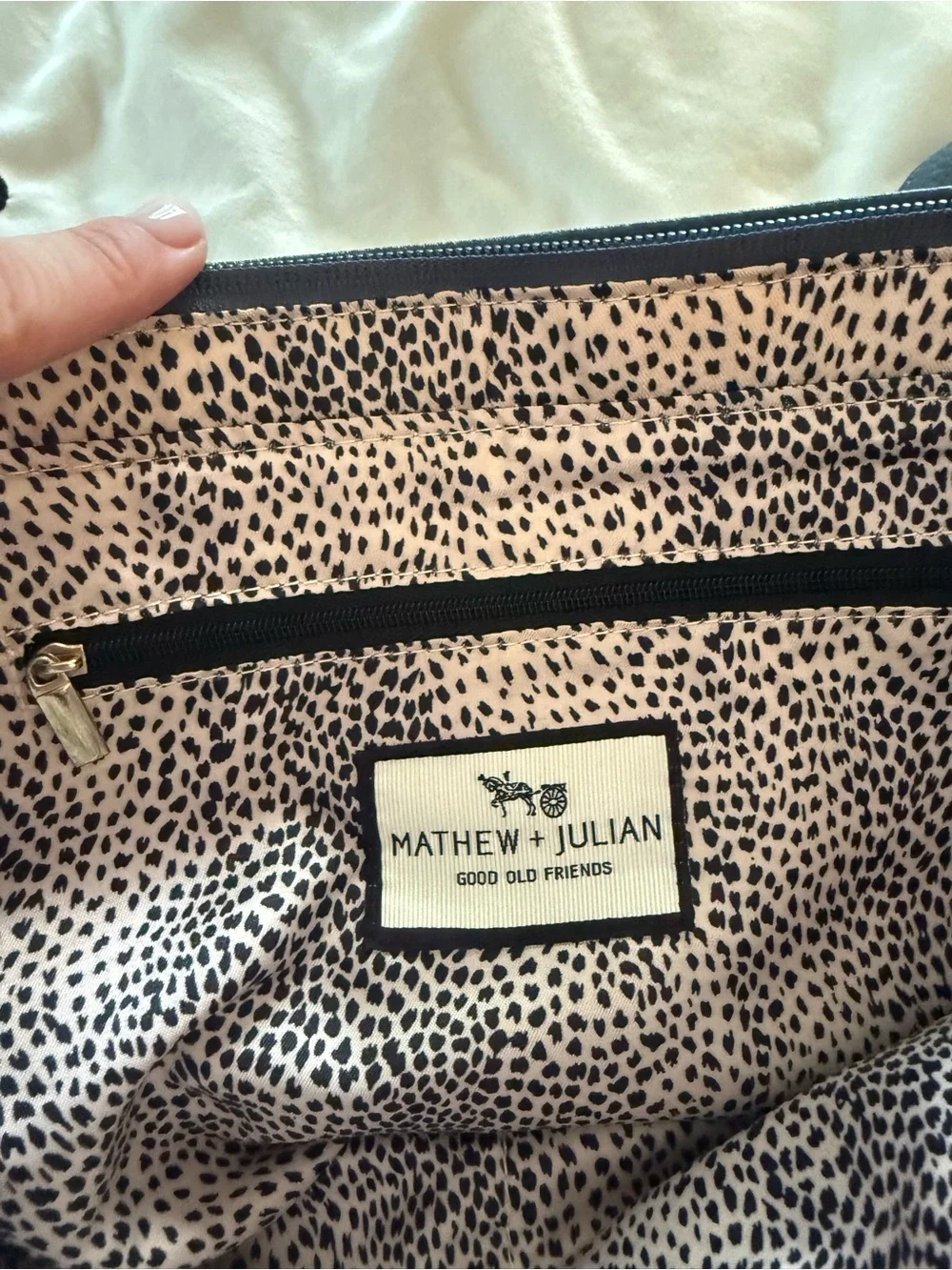 Mathew & Julian Blue purse with Gold Accent Hardware